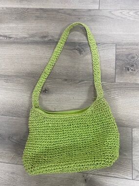 Handwoven Lime Green Crochet Shoulder Bag